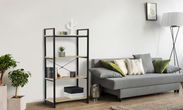Etagère industrielle Memphis 4 niveaux 130cm