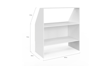 Etagère de rangement sous pente Jeanne blanche