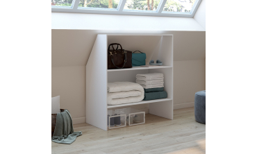 Etagère de rangement sous pente Jeanne blanche