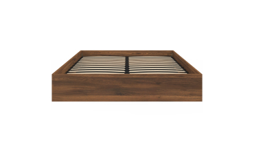 Lit coffre Malta 160x200cm effet bois noyer