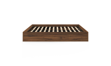 Lit coffre Malta 160x200cm effet bois noyer