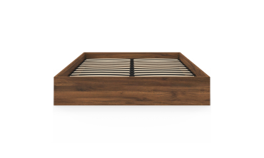 Lit coffre Malta 160x200cm effet bois noyer