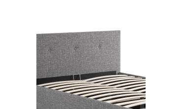 Lit coffre Mala 160x200cm tissu gris