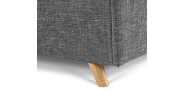 Lit coffre Mala 160x200cm tissu gris