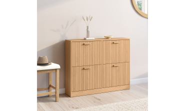 Meuble chaussures bas Faustine 4 portes - 24 paires