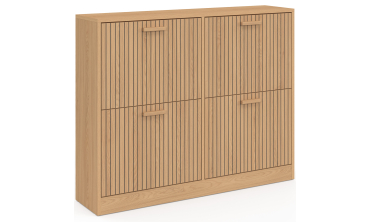 Meuble chaussures bas Faustine 4 portes - 24 paires