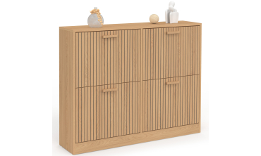 Meuble chaussures bas Faustine 4 portes - 24 paires