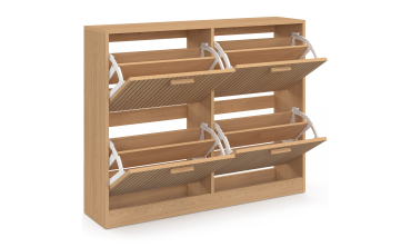 Meuble chaussures bas Faustine 4 portes - 24 paires