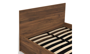 Lit coffre Sicilia 140x190cm effet bois noyer