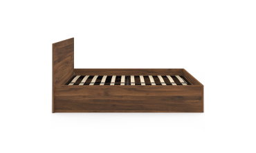 Lit coffre Sicilia 140x190cm effet bois noyer