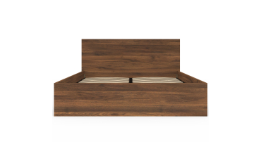 Lit coffre Sicilia 160x200cm effet bois noyer