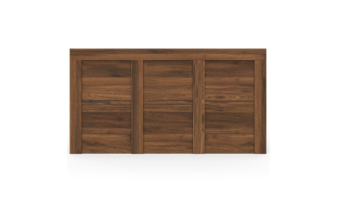 Lit coffre Sicilia 160x200cm effet bois noyer