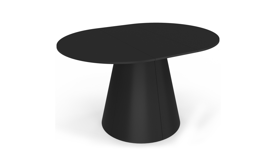 Table à manger ronde extensible Elvis noire Ø110-150cm