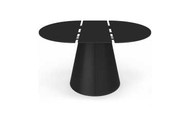 Table à manger ronde extensible Elvis noire Ø110-150cm