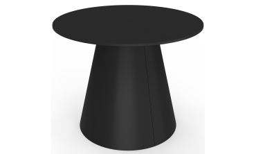 Table à manger ronde extensible Elvis noire Ø110-150cm