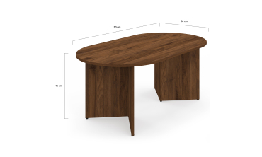 Table basse Gabin effet noyer