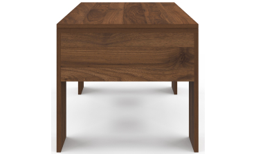 Table basse relevable et dépliante effet noyer