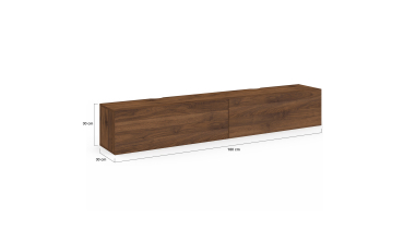 Meuble TV suspendu Michigan effet noyer L180cm