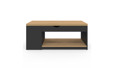 Table basse Elina relevable bois et noire