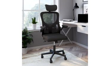 Fauteuil de bureau à roulettes James noir