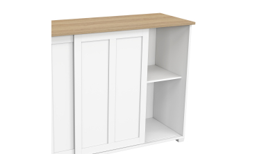 Buffet Jamy 2 portes blanc 100cm