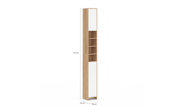 Colonne salle de bain Tom 2 portes 4 niches