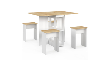 Ensemble repas Andy table pliante et 4 tabourets