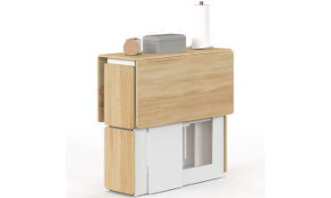 Ensemble repas Andy table pliante et 4 tabourets