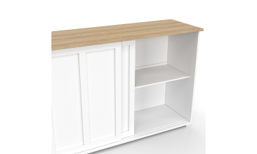 Buffet Jamy 3 portes blanc 160cm