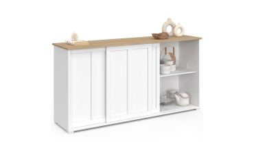 Buffet Jamy 3 portes blanc 160cm