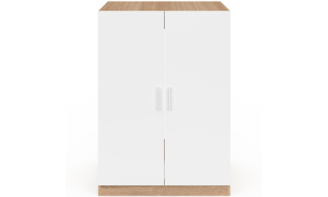 Meuble machine à laver Will effet hêtre 2 portes blanches