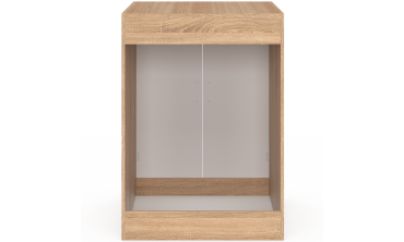 Meuble machine à laver Will effet hêtre 2 portes blanches