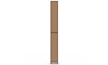 Colonne salle de bain Tom effet noyer 2 portes 4 niches