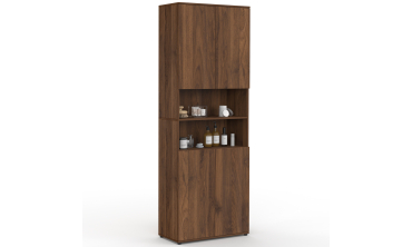 Armoire salle de bain Tom effet noyer 4 portes