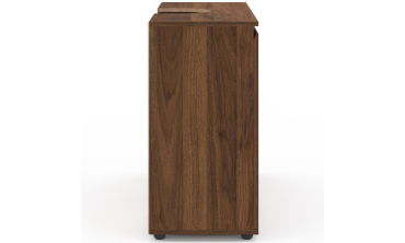 Meuble sous vasque Tom effet noyer placards et tiroirs