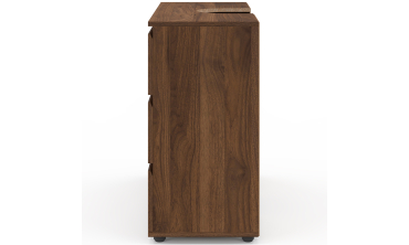 Meuble sous vasque Tom effet noyer placards et tiroirs