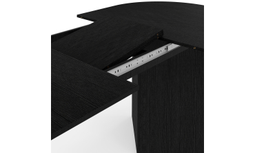 Table à manger extensible Gabin 160-200cm noir