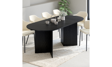 Table à manger extensible Gabin 160-200cm noir