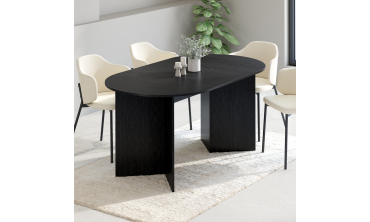 Table à manger extensible Gabin 160-200cm noir