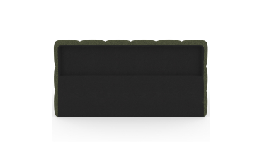 Lit coffre Bubble 160x200cm bouclette vert kaki