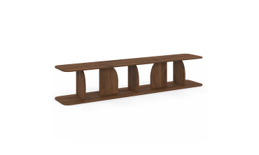 Meuble TV Japandi effet noyer L180cm