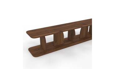 Meuble TV Japandi effet noyer L180cm