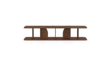 Meuble TV Japandi effet noyer L180cm