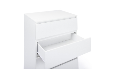 Commode Tom 5 tiroirs blanche