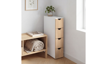 Meuble d'appoint 4 tiroirs avec roulettes