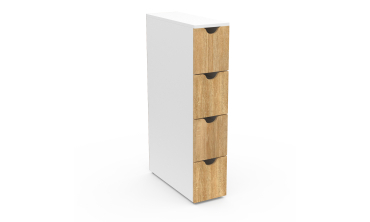 Meuble d'appoint 4 tiroirs avec roulettes