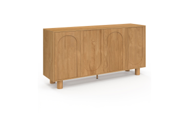 Buffet Arlo 4 portes effet chêne 160cm