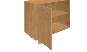 Buffet Arlo 4 portes effet chêne 160cm