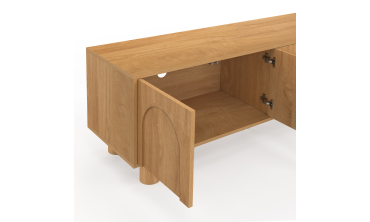 Meuble TV Arlo effet chêne 4 portes 140cm