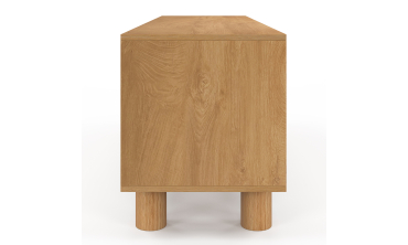 Meuble TV Arlo effet chêne 4 portes 140cm